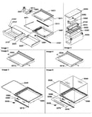 Deli, shelf, and crisper assemblies