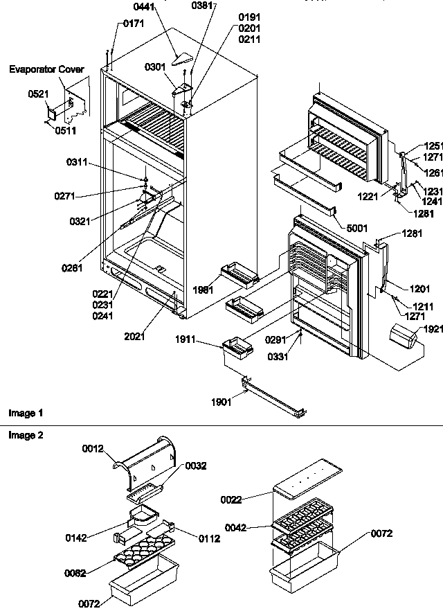 Door, hinges and accessories