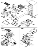 Interior cabinet and drain block assembly