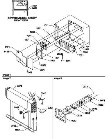 Evaporator and fan motor assemblies