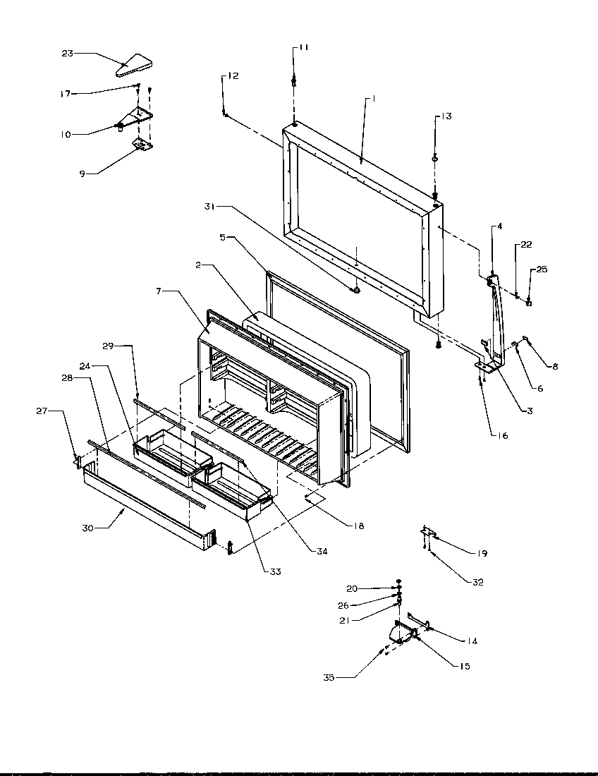 FREEZER DOOR (TP19R3E/P1181905WE) (TP19R3L/P1181905WL) (TP19R3W/P1181905WW) (TPI21A3E/P1182005WE)