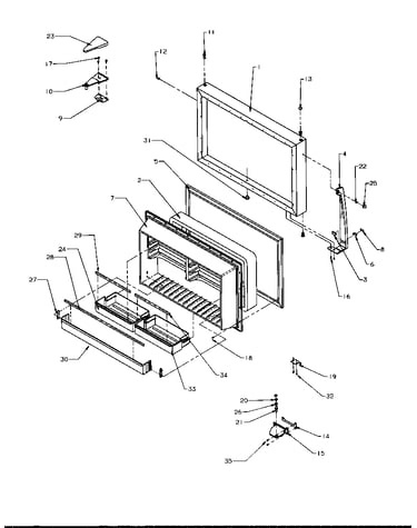 Freezer door (tp19r3e/p1181905we) (tp19r3l/p1181905wl) (tp19r3w/p1181905ww) (tpi21a3e/p1182005we)