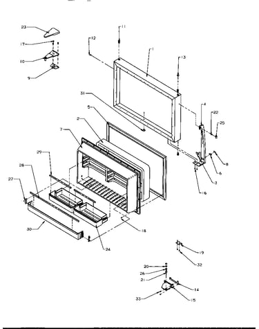 Freezer door (tp22r3e/p1181603we) (tp22r3l/p1181603wl) (tp22r3w/p1181603ww)