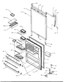 Refrigerator door (tp21a3e/p1181503we) (tp21a3l/p1181503wl) (tp21a3w/p1181503ww) (tpi21a3e/p1182005we) (tpi21a3l/p1182005wl) (tpi21a3w/p1182005ww)
