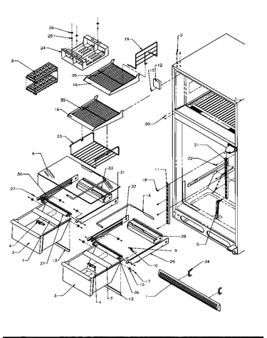 Cabinet shelving (tp22r3e/p1181603we) (tp22r3l/p1181603wl) (tp22r3w/p1181603ww)