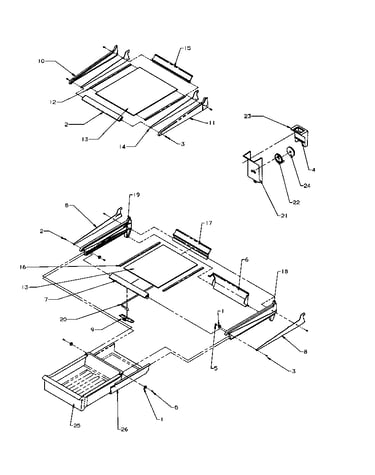 Cabinet shelving (tp21a3e/p1181503we) (tp21a3l/p1181503wl) (tp21a3w/p1181503ww) (tpi21a3e/p1182005we) (tpi21a3l/p1182005wl) (tpi21a3w/p1182005ww)