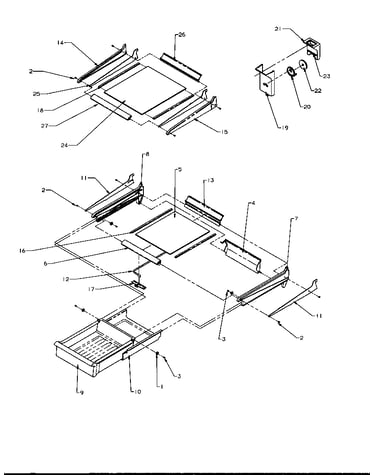 Cabinet shelving (tp19r3e/p1181905we) (tp19r3l/p1181905wl) (tp19r3w/p1181905ww) (tp22r3e/p1181603we) (tp22r3l/p1181603wl) (tp22r3w/p1181603ww)