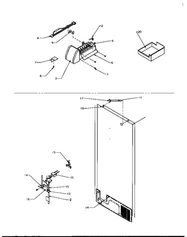 Factory installed ice maker (tpi21a3e/p1182005we) (tpi21a3l/p1182005wl) (tpi21a3w/p1182005ww)