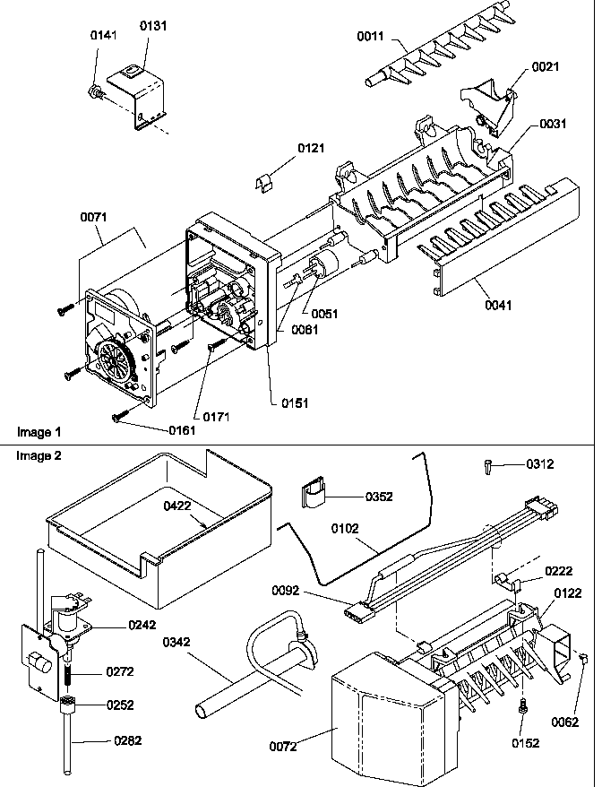 ICE MAKER ASSEMBLY AND PARTS