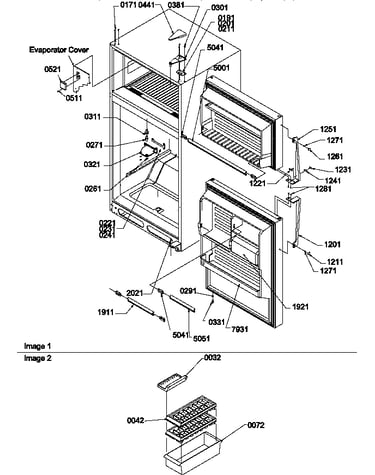 Door, hinges and accessories