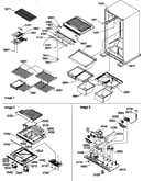 Interior cabinet and drain block assembly