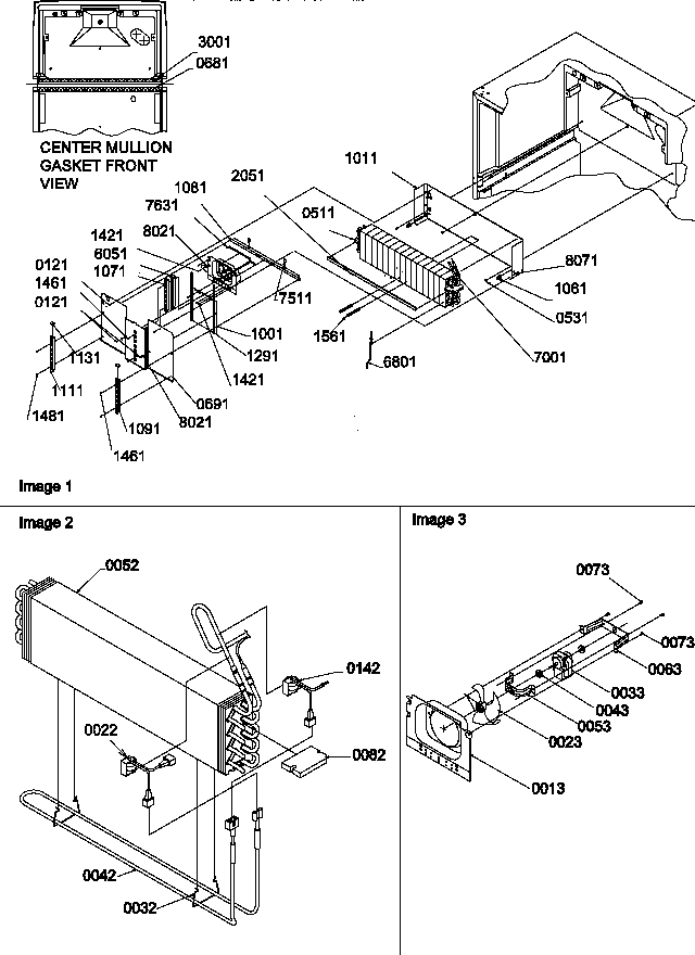 Evaporator and fan motor assemblies