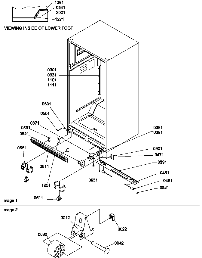 LADDERS, LOWER CABINET AND ROLLERS