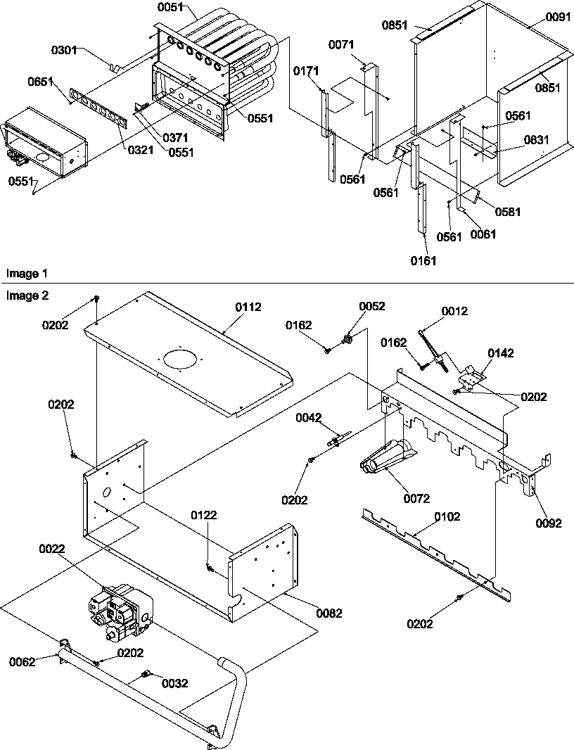 Partition tube/collector box/manifold
