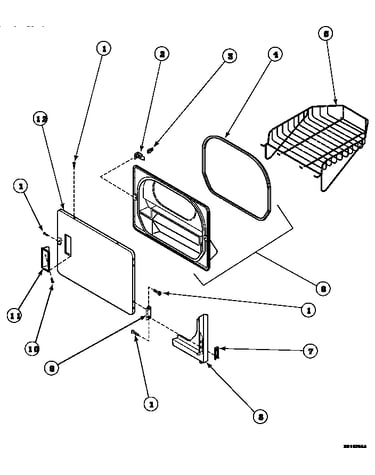 Loading door with drying rack