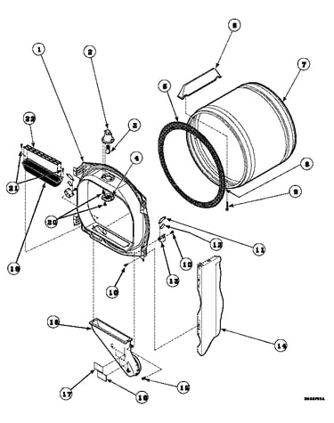 Front bulkhead, air duct, felt seal & cylinder