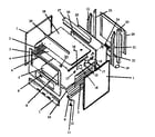 Amana SBC24FX0/P1142490NW cabinet assy diagram