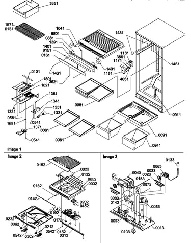 Interior cabinet and drain block assembly