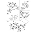 Amana TX18VW-P1301702WW shelving assemblies diagram
