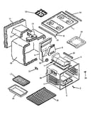 Main top and oven assembly (rst399ul/p1132621nl) (rst399ul/p1132622nl) (rst399ul/p1132635nl) (rst399ul/p1132642nl) (rst399ul/p1141267nl) (rst399uw/p1132621nw) (rst399uw/p1132622nw) (rst399uw/p1132635nw) (rst399uw/p1132642nw) (rst399uw/p1141267nw)