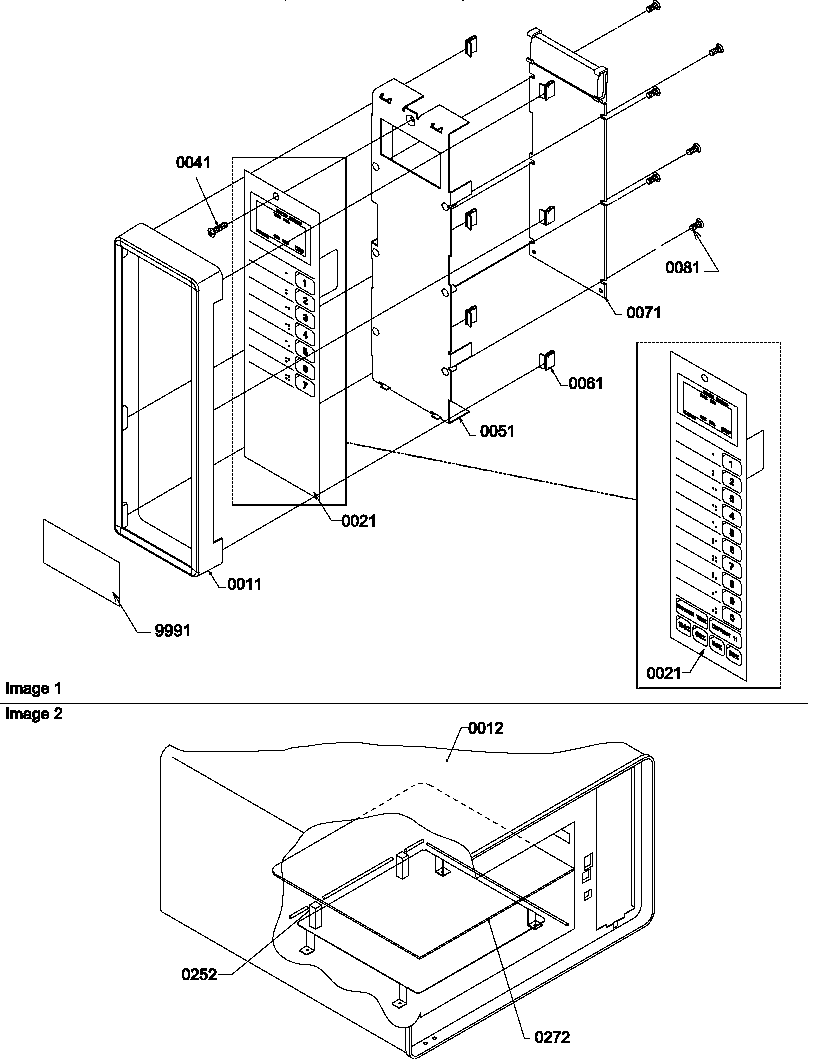 CONTROL PANEL & SHELF ASSEMBLY