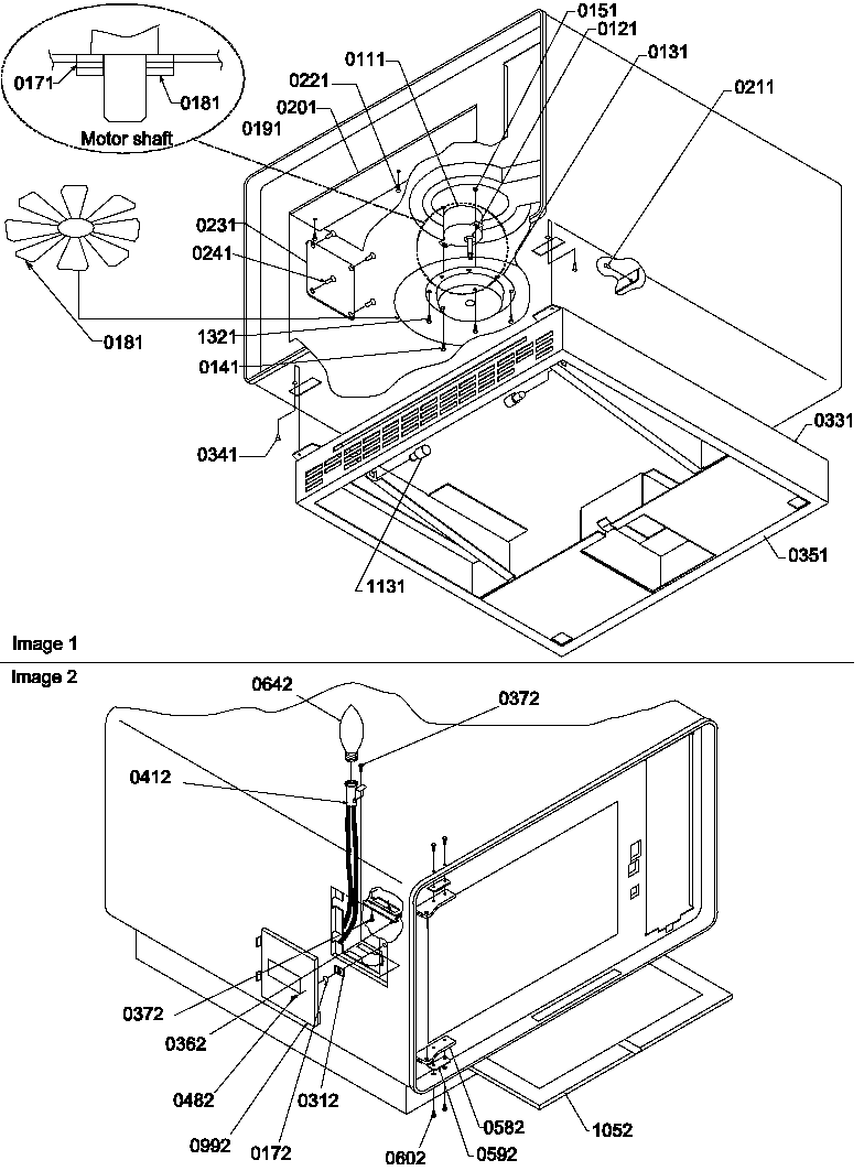 MOTOR, LIGHT, & DOOR MOUNTING