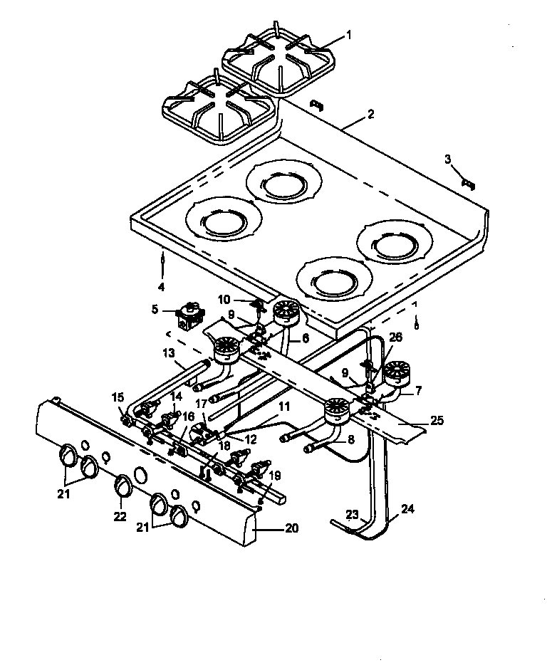 OPEN BURNER-SEE NOTE FOR SPECIFIC MODELS COVERED (SNK26AA0/P1142988NW) (SNK26AA5/P1142988NL) (SNK26CB0/P1142989NW) (SNK26CB5/P1142989NL) (SNK26FS0/P1142990NW) (SNP26AA0/P1142991NW) (SNP26AA0/P1143505NW) (SNP26AA5/P1142991NL) (SNP26AH0/P1143160NW) (SNP26AH