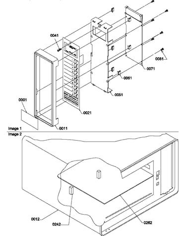 Contol panel & shelf assembly