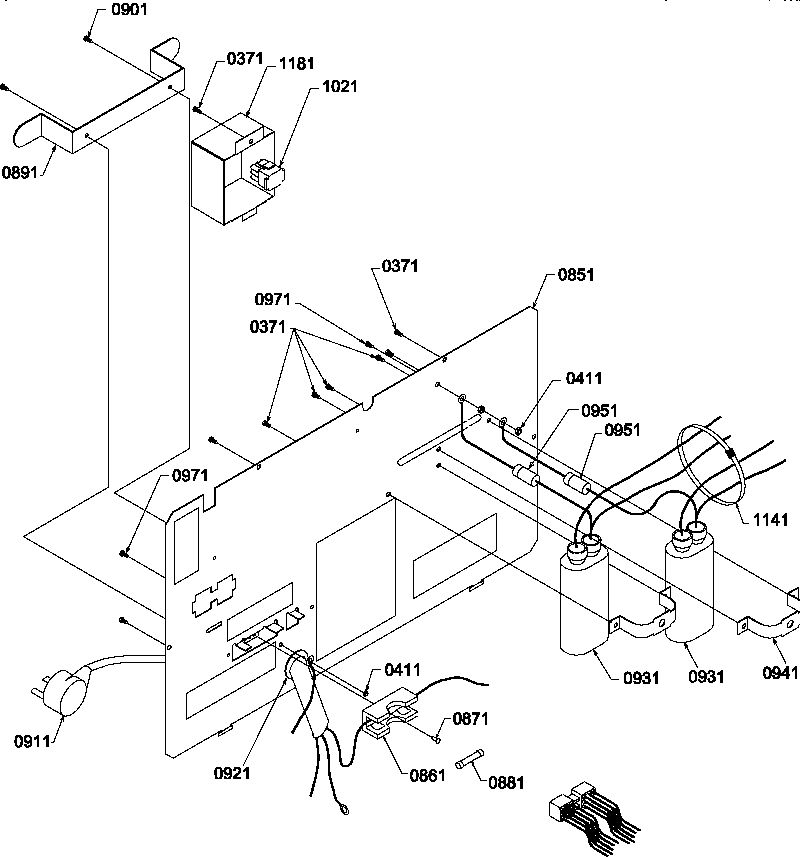 Back panel assembly