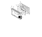Caloric SBK26FX0/P1143154NW oven door assy diagram