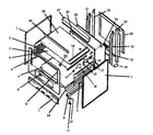 Caloric EBE22AA0-P1142459NW cabinet assy diagram