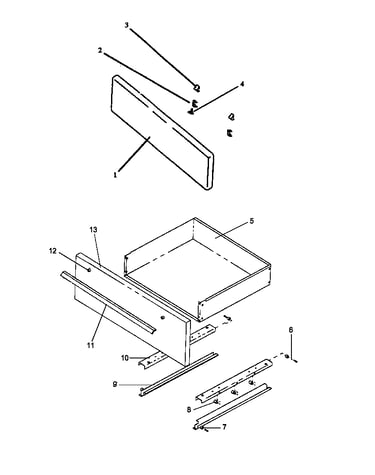 Fixed panel assy and storage drawer