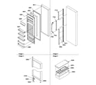 Amana GSGD21B-P1193905WW refrigerator door and accessories diagram