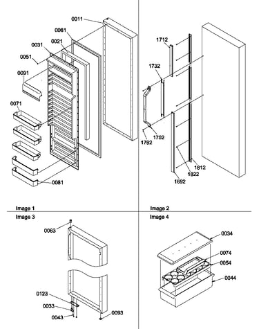 Refrigerator door and accessories