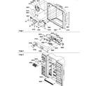 Amana GSGD21B-P1193905WW ice & water cavity, electronic bracket, & toe grille diagram