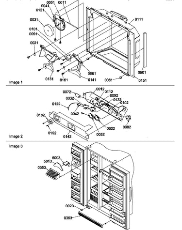 Ice & water cavity, electronic bracket, & toe grille