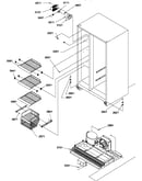 Freezer shelves & light
