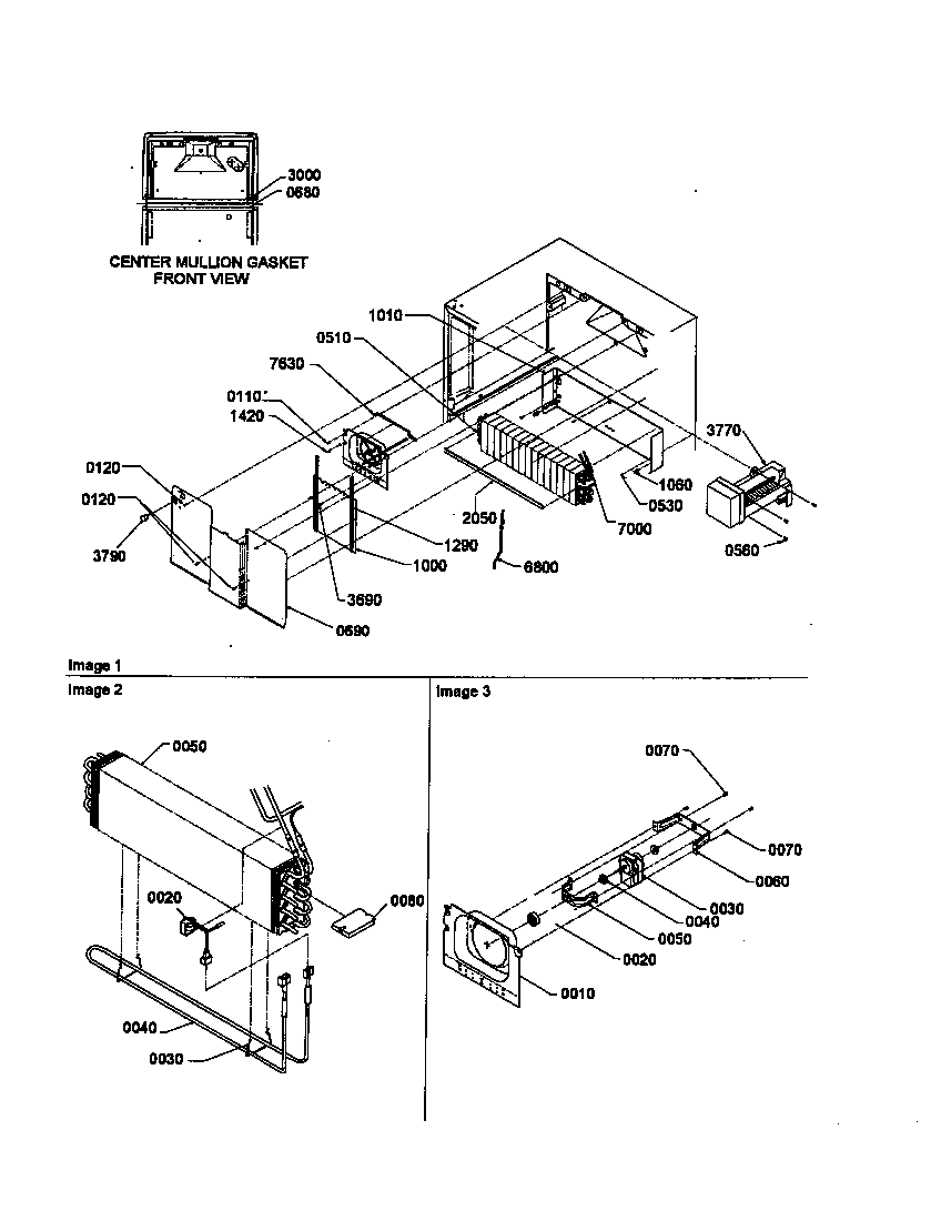 Evaporator and fan motor assemblies