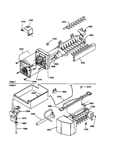 Ice maker assembly and parts