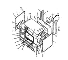 Caloric SBK29FA0/P1143055NW cabinet assy diagram