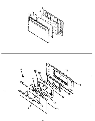 Oven door assy