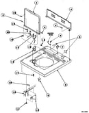 Cabinet top, loading door and control rear panel