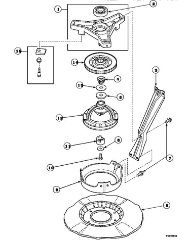 Bearing housing, brake, pulley and pivot dome