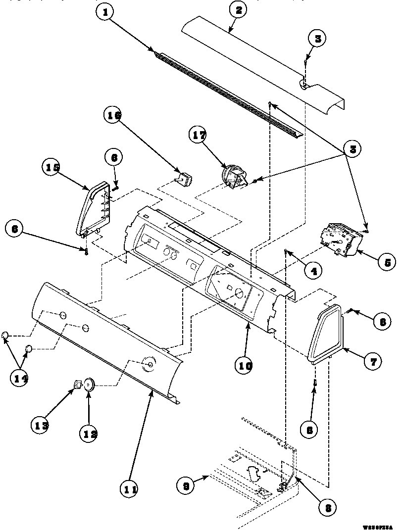 GRAPHIC PANEL, CONTROL MOUNTING PLATE AND CONTROLS (CW4202W2/PCW4202W2) (CW8202W2/PCW8202W2) (CW8203W2/PCW8203W2) (CW8413W2/PCW8413W2) (LW4203L2/PLW4203L2) (LW4203W2/PLW4203W2) (LW6001W2/PLW6001W2) (LW6143LM/PLW6143LM) (LW6143WM/PLW6143WM) (LW6153LM/PLW61