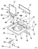 Cabinet top, loading door and control hood rear panel (cw4202w2/pcw4202w2) (cw8202w2/pcw8202w2) (cw8203w2/pcw8203w2) (cw8413w2/pcw8413w2) (lw4203l2/plw4203l2) (lw4203w2/plw4203w2) (lw6001w2/plw6001w2) (lw6143lm/plw6143lm) (lw6143wm/plw6143wm) (lw6153lm/pl