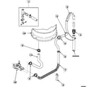Amana LW8363W2/PLW8363W2 drain hose and siphon break diagram