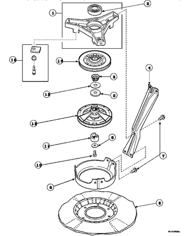 Bearing housing, brake, pulley and pivot dome