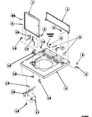 Cabinet top, loading door and control hood rear panel