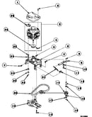 Motor, mounting bracket, belt, pump and idler assembly