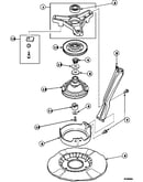 Bearing housing, brake pulley and pivot dome